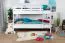 Kinderstockbett 120 x 190 cm | Massivholz: Buche | Weiß Lackiert | umbaubar in 2 Einzelbetten | Premium-Qualität | inkl. Rollroste Abbildung