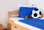 Bettrahmen für Kinder 90 x 200 cm mit Ausziehbett 90 x 190 cm | Massivholz: Buche | Natur Lackiert | inkl. 2. Liegeplatz 90 x 190 cm ausziehbar und 2 Rollrost Abbildung