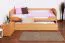 Bettrahmen für Kinder 90 x 200 cm mit Ausziehbett 90 x 190 cm | Massivholz: Buche | Natur Lackiert | inkl. 2. Liegeplatz 90 x 190 cm ausziehbar und 2 Rollrost Abbildung