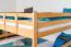 Stockbett für Kinder 160 x 200 cm | Massivholz: Buche | Natur Lackiert | umbaubar in 2 Einzelbetten | inkl. Rollroste Abbildung