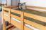 Kinderetagenbett 90 x 200 cm + Bettkasten/Stauraum/Ausziehbett | Massivholz: Buche | Natur Lackiert | umbaubar/teilbar in 2 Einzelbetten | inkl. Rollroste Abbildung