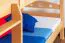 Kinderstockbett 90 x 200 cm | Massivholz: Buche | Natur Lackiert | umbaubar in 2 Einzelbetten | Premium-Qualität | inkl. Rollroste Abbildung