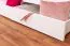 Kinderstockbett inkl. Stauraum (2 Schubladen) | 90 x 200 cm | Massivholz: Buche | Weiß Lackiert | umbaubar in 2 Einzelbetten | Premium-Qualität | inkl. Rollroste Abbildung