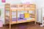 Kinderstockbett 90 x 200 cm | Massivholz: Buche | Natur Lackiert | umbaubar in 2 Einzelbetten | Premium-Qualität | inkl. Rollroste Abbildung