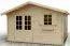 Holz-Gartenhaus 3,98 x 3,98 Meter (inkl. Dach) | Naturbelassen | Satteldach | 34 mm Blockbohlen-Haus Abbildung