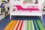 Bettrahmen für Kinder / Kinderbett 90 x 200 cm | Massivholz: Buche | Weiß Lackiert | besonders hohe Qualität Abbildung