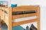 Jugendstockbett inkl. Stauraum (2 Schubkästen) | 90 x 200 cm | Massivholz: Buche | Natur Lackiert | umbaubar in 2 Einzelbetten | Premium-Qualität | inkl. Rollroste Abbildung