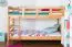 Kinderstockbett 90 x 200 cm | Massivholz: Buche | Natur Lackiert | umbaubar in 2 Einzelbetten | Premium-Qualität | inkl. Rollroste Abbildung