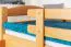 Jugendetagenbett 90 x 200 cm | Massivholz: Buche | Natur Lackiert | umbaubar in 2 Einzelbetten | Premium-Qualität | inkl. Rollroste Abbildung