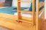 Kinderetagenbett 90 x 200 cm + Bettkasten/Stauraum/Ausziehbett | Massivholz: Buche | Natur Lackiert | umbaubar/teilbar in 2 Einzelbetten | inkl. Rollroste Abbildung