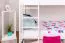 Kinderstockbett inkl. Stauraum (2 Schubladen) | 90 x 200 cm | Massivholz: Buche | Weiß Lackiert | umbaubar in 2 Einzelbetten | Premium-Qualität | inkl. Rollroste Abbildung