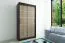 120 cm breiter Schiebetürenschrank mit 2 Türen | 5 Fächer | 2 Kleiderstangen | Farbe: Schwarz Abbildung