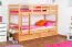 Kinderstockbett inkl. Stauraum (2 Schubkästen) | 90 x 200 cm | Massivholz: Buche | Natur Lackiert | umbaubar in 2 Einzelbetten | Premium-Qualität | inkl. Rollroste Abbildung