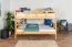 Stockbett für Kinder 160 x 200 cm | Massivholz: Buche | Natur Lackiert | umbaubar in 2 Einzelbetten | inkl. Rollroste Abbildung
