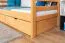Jugendstockbett inkl. Stauraum (2 Schubkästen) | 90 x 200 cm | Massivholz: Buche | Natur Lackiert | umbaubar in 2 Einzelbetten | Premium-Qualität | inkl. Rollroste Abbildung