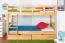 Kinderstockbett inkl. Stauraum (2 Schubkästen) | 90 x 200 cm | Massivholz: Buche | Natur Lackiert | umbaubar in 2 Einzelbetten | Premium-Qualität | inkl. Rollroste Abbildung