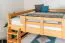 Stockbett für Kinder 160 x 200 cm | Massivholz: Buche | Natur Lackiert | umbaubar in 2 Einzelbetten | inkl. Rollroste Abbildung