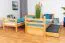 Kinderetagenbett 90 x 200 cm + Bettkasten/Stauraum/Ausziehbett | Massivholz: Buche | Natur Lackiert | umbaubar/teilbar in 2 Einzelbetten | inkl. Rollroste Abbildung