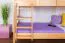 Kinderstockbett 90 x 200 cm | Massivholz: Buche | Natur Lackiert | umbaubar in 2 Einzelbetten | Premium-Qualität | inkl. Rollroste Abbildung