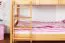 Jugendstockbett 90 x 200 cm | Massivholz: Buche | Natur Lackiert | umbaubar in 2 Einzelbetten | Premium-Qualität | inkl. Rollroste Abbildung