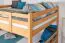 Stockbett für Kinder 160 x 200 cm | Massivholz: Buche | Natur Lackiert | umbaubar in 2 Einzelbetten | inkl. Rollroste Abbildung