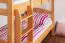 Jugendstockbett 90 x 200 cm | Massivholz: Buche | Natur Lackiert | umbaubar in 2 Einzelbetten | Premium-Qualität | inkl. Rollroste Abbildung