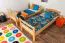 Jugendetagenbett 90 x 200 cm | Massivholz: Buche | Natur Lackiert | umbaubar in 2 Einzelbetten | Premium-Qualität | inkl. Rollroste Abbildung