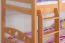 Jugendstockbett 90 x 200 cm | Massivholz: Buche | Natur Lackiert | umbaubar in 2 Einzelbetten | Premium-Qualität | inkl. Rollroste Abbildung