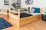 Jugendstockbett inkl. Stauraum (2 Schubkästen) | 90 x 200 cm | Massivholz: Buche | Natur Lackiert | umbaubar in 2 Einzelbetten | Premium-Qualität | inkl. Rollroste Abbildung