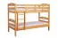 Jugendstockbett 90 x 200 cm | Massivholz: Buche | Natur Lackiert | umbaubar in 2 Einzelbetten | Premium-Qualität | inkl. Rollroste Abbildung