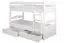 Kinderetagenbett inkl. Stauraum (2 Schubladen) | 90 x 200 cm | Massivholz: Buche | Weiß Lackiert | umbaubar in 2 Einzelbetten | Premium-Qualität | inkl. Rollroste Abbildung