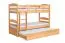 90 x 200 cm Kinderetagenbett inkl. Bettkasten als 3. Liegefläche | Massivholz: Buche | Natur Lackiert | umbaubar in 2 Einzelbetten | Bettkasten als Stauraum oder Liegefläche | inkl. Rollroste Abbildung