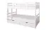 Kinderstockbett inkl. Stauraum (2 Schubladen) | 90 x 200 cm | Massivholz: Buche | Weiß Lackiert | umbaubar in 2 Einzelbetten | Premium-Qualität | inkl. Rollroste Abbildung