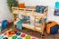 Jugendstockbett 90 x 190 cm | Massivholz: Buche | Natur Lackiert | umbaubar in 2 Einzelbetten | Premium-Qualität | inkl. Rollroste Abbildung