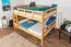 Stockbett für Kinder 160 x 200 cm | Massivholz: Buche | Natur Lackiert | umbaubar in 2 Einzelbetten | inkl. Rollroste Abbildung