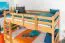 Kinderetagenbett inkl. Stauraum (2 Schubladen) | 90 x 200 cm | Massivholz: Buche | Natur Lackiert | umbaubar in 2 Einzelbetten | Premium-Qualität | inkl. Rollroste Abbildung