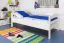 Bettrahmen für Kinder / Kinderbett 90 x 190 cm | Massivholz: Buche | Weiß Lackiert | besonders hohe Qualität Abbildung