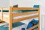 Stockbett für Kinder 160 x 200 cm | Massivholz: Buche | Natur Lackiert | umbaubar in 2 Einzelbetten | inkl. Rollroste Abbildung