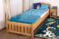 Kinderbett 100 x 200 cm | Massivholz: Eiche | Natur Lackiert Abbildung