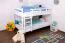 Stockbett für Kinder 120 x 200 cm | Massivholz: Buche | Weiß Lackiert | umbaubar in 2 Einzelbetten | inkl. Rollroste Abbildung