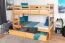 Etagenbett mit Stauraum / 2 Schubladen für Jugendliche 90 x 200 cm | Massivholz: Buche | Natur Lackiert | umbaubar in 2 Einzelbetten | Premium-Qualität | inkl. Rollroste Abbildung