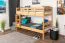 Etagenbett für Jugendliche 90 x 190 cm | Massivholz: Buche | Natur Lackiert | umbaubar in 2 Einzelbetten | inkl. Rollroste Abbildung