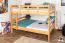 Etagenbett für Jugendliche 140 x 200 cm | Massivholz: Buche | Natur Lackiert | umbaubar in 2 Einzelbetten | inkl. Rollroste Abbildung