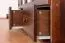 162 cm breiter Kleiderschrank mit 4 Türen, 8 Fächern und 3 Schubladen aus Massiv-Holz | Farbe: Walnussfarben | Tiefe: 60 cm Abbildung