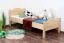 Bettrahmen für Kinder / Kinderbett 80 x 200 cm | Massivholz: Buche | Natur Lackiert Abbildung