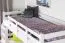 Etagenbett für Jugendliche 120 x 190 cm | Massivholz: Buche | Weiß Lackiert | umbaubar in 2 Einzelbetten | inkl. Rollroste Abbildung