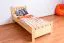 Kinderbett 80 x 200 cm | Massivholz: Kiefer | Natur Lackiert Abbildung