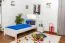Bettrahmen für Kinder / Kinderbett 90 x 200 cm | Massivholz: Kiefer | Weiß Lackiert Abbildung