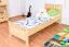 Kinderbett 80 x 200 cm | Massivholz: Kiefer | Natur Lackiert Abbildung
