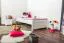 Bettrahmen für Kinder / Kinderbett 90 x 200 cm | Massivholz: Kiefer | Weiß Lackiert Abbildung